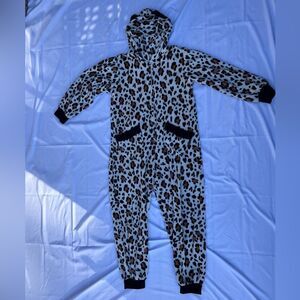 Richard Leeds Leopard Sleepwear/Costume has front pockets & zipper Size S (4-6)